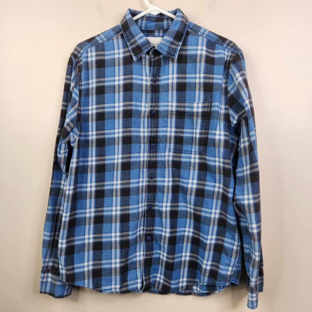 American Eagle Mens Super Soft Long Sleeve Plaid Button Down Shirt Medium
